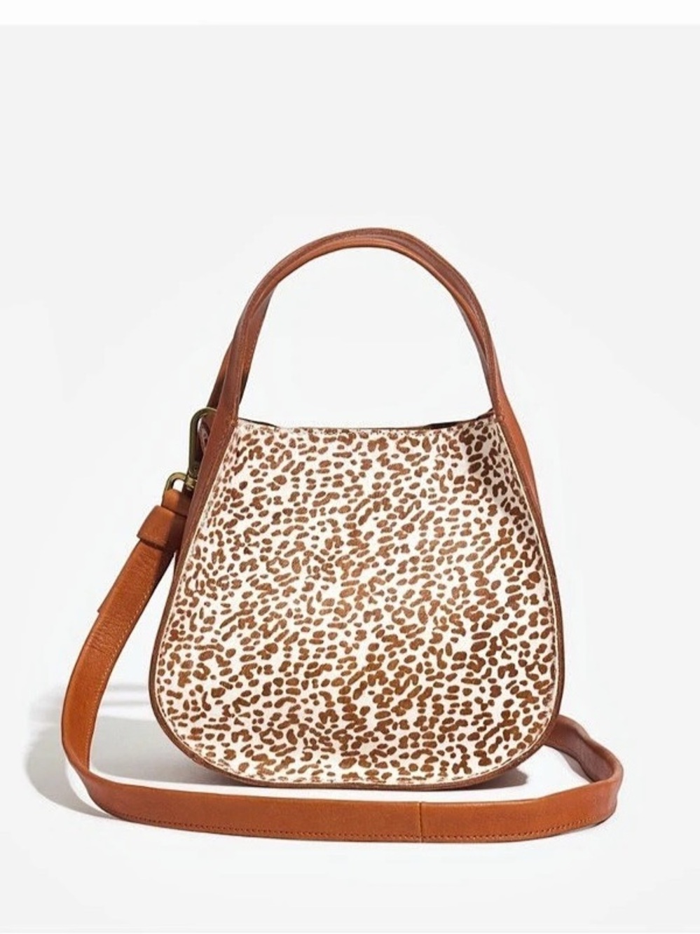 Madewell NWT Sydney Collection Leather Animal Print Shoulder Bag